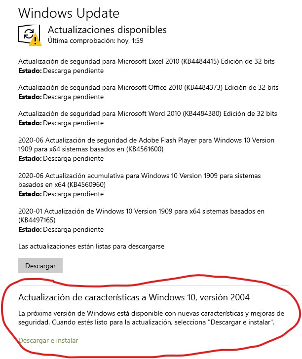 VERSION - Funciones eliminadas en Windows 10 versión 2004, May 2020 Update Anotac12