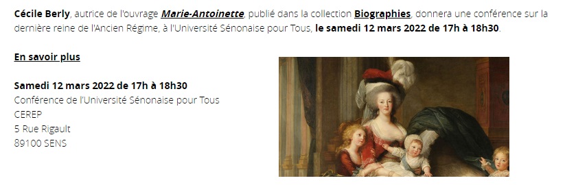 Conférence sur Marie-Antoinette par Cécile Berly Tzolzo21