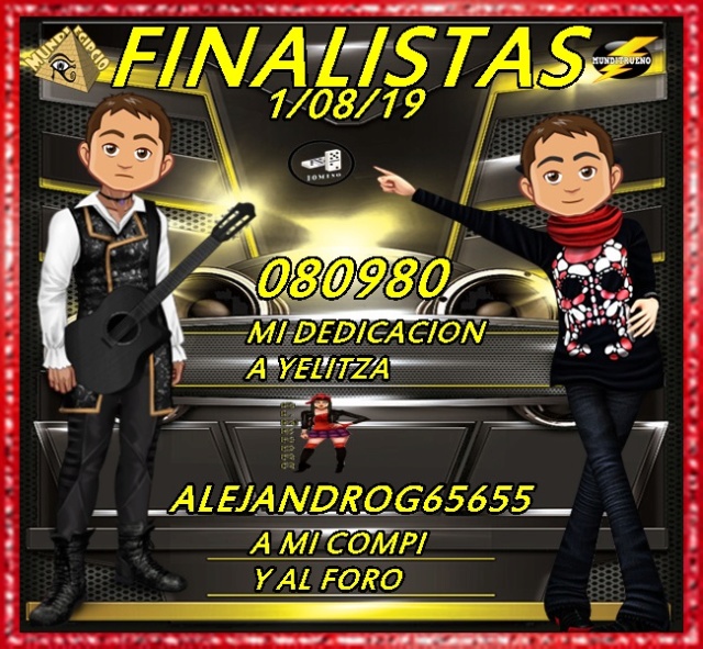 TROFEO DE DOMINO: 1/08/19 FINALISTAS: 080980-ALEJANDROG65655 Finali50