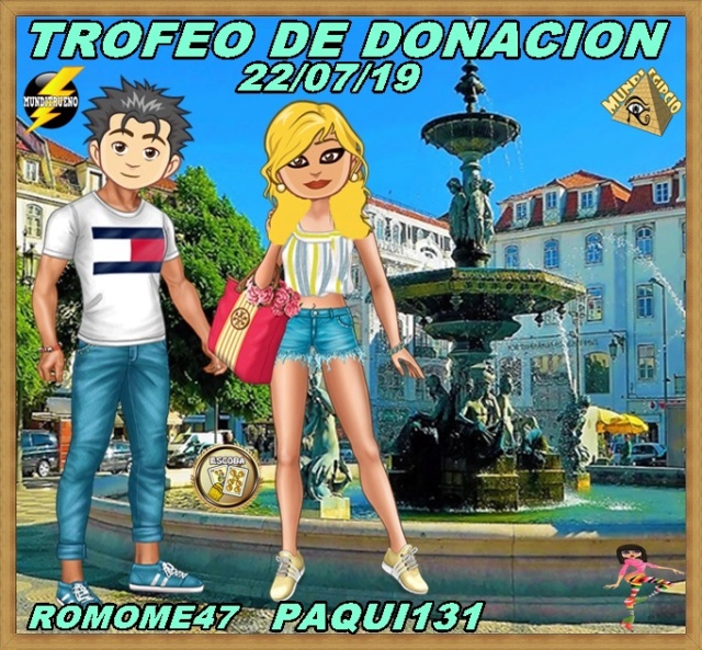 TROFEO DE DONACION: FECHA: 22/07/19 ROMOME47- PAQUI131 Romome10