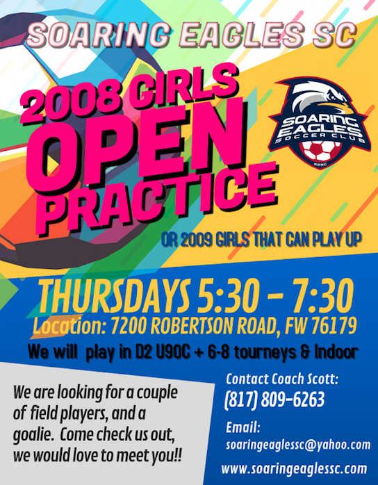 SESC 08G OPEN PRACTICE *FORT WORTH* LOOKING FOR PLAYERS Soarin13