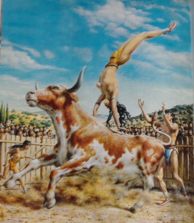 Таврокатапсия — ритуальные прыжки через быка, практиковавшиеся молодежью минойской цивилизации Phot1842