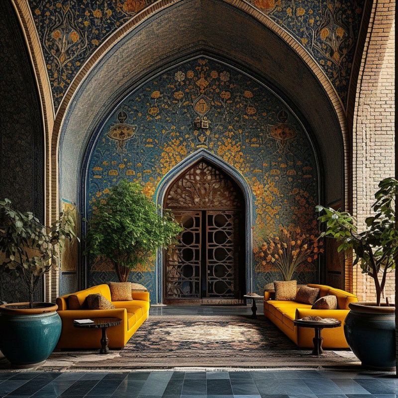 Проект дома от иранского архитектора Кавеха Дадгара, который вдохновлялся искусством периода Сефевидов и Каджаров. Phot1931
