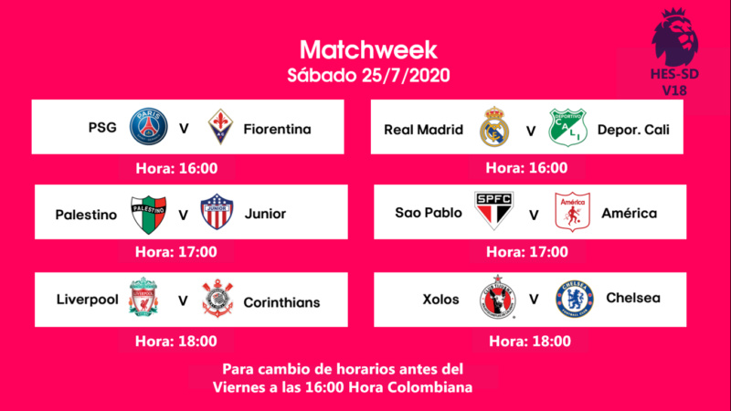 [HES SDv18] Resumen Jornada 6 & 7 Liga // Jornada 3 de Copa // Horarios Semifinales de Copa y Liga J8 y J9 Sabado14