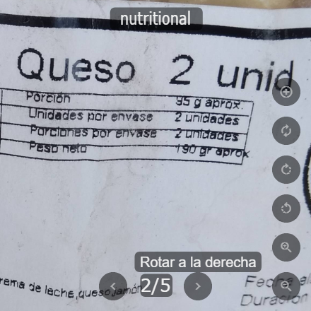 Duda con tabla nutricional  Descar15