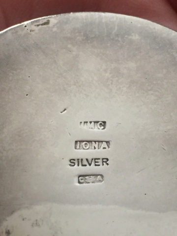 Iona silver and guilloche brooch B7131910