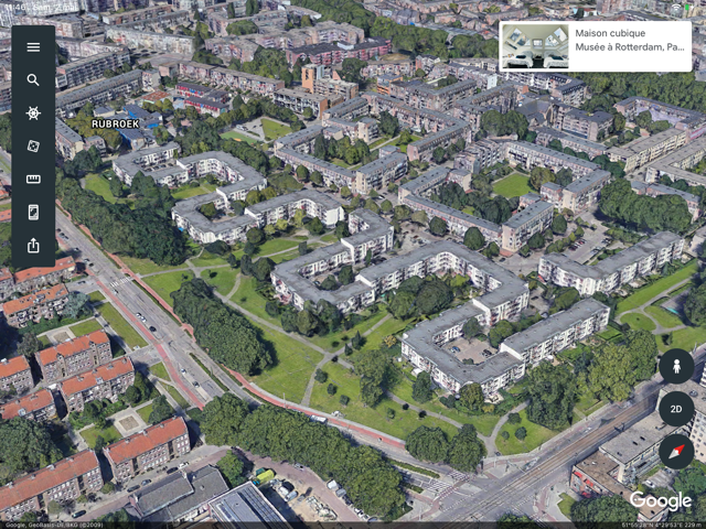 Les littoraux - Rotterdam sur Google earth.  Banlie10