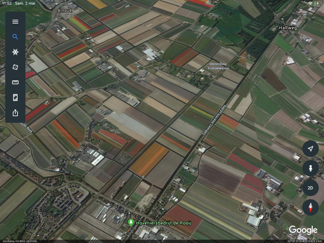 Les littoraux - Rotterdam sur Google earth.  Champ_10