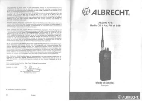 Albrecht AE2990 - Poste CB portatif AM FM BLU