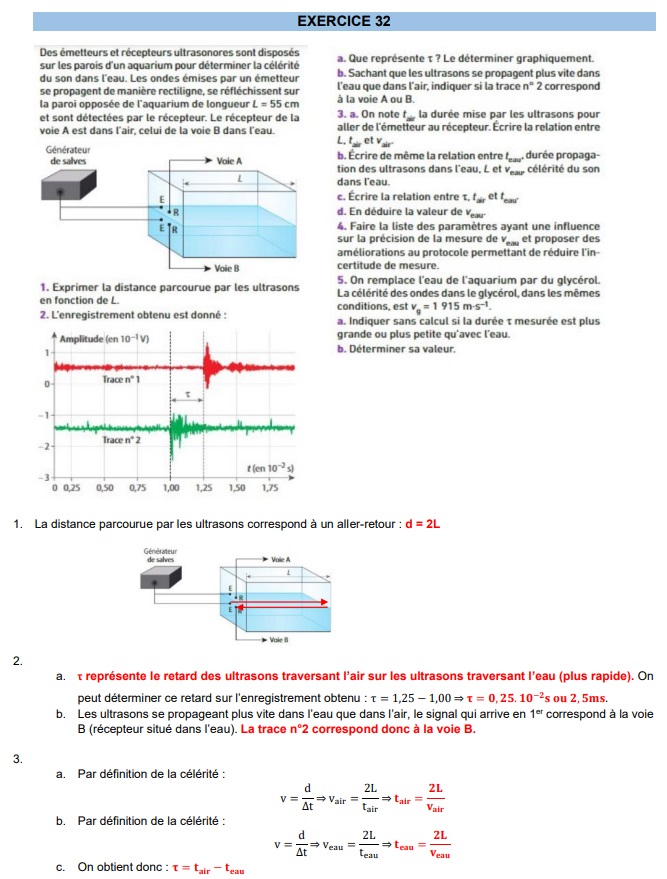 Corrigés exercices "Ondes mécaniques" Exoson17