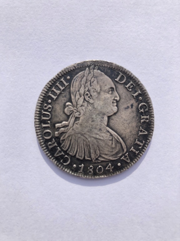 8 reales de Carlos IV, 1804 México. Img-4413