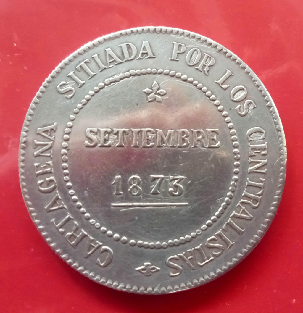 5 Pesetas de la Revolución Cantonal de Cartagena. Revers12