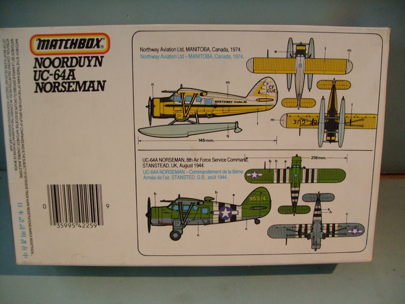 [MATCHBOX] NOORDUYN UC 64A NORSEMAN 1/72ème Réf PK125 S7303084