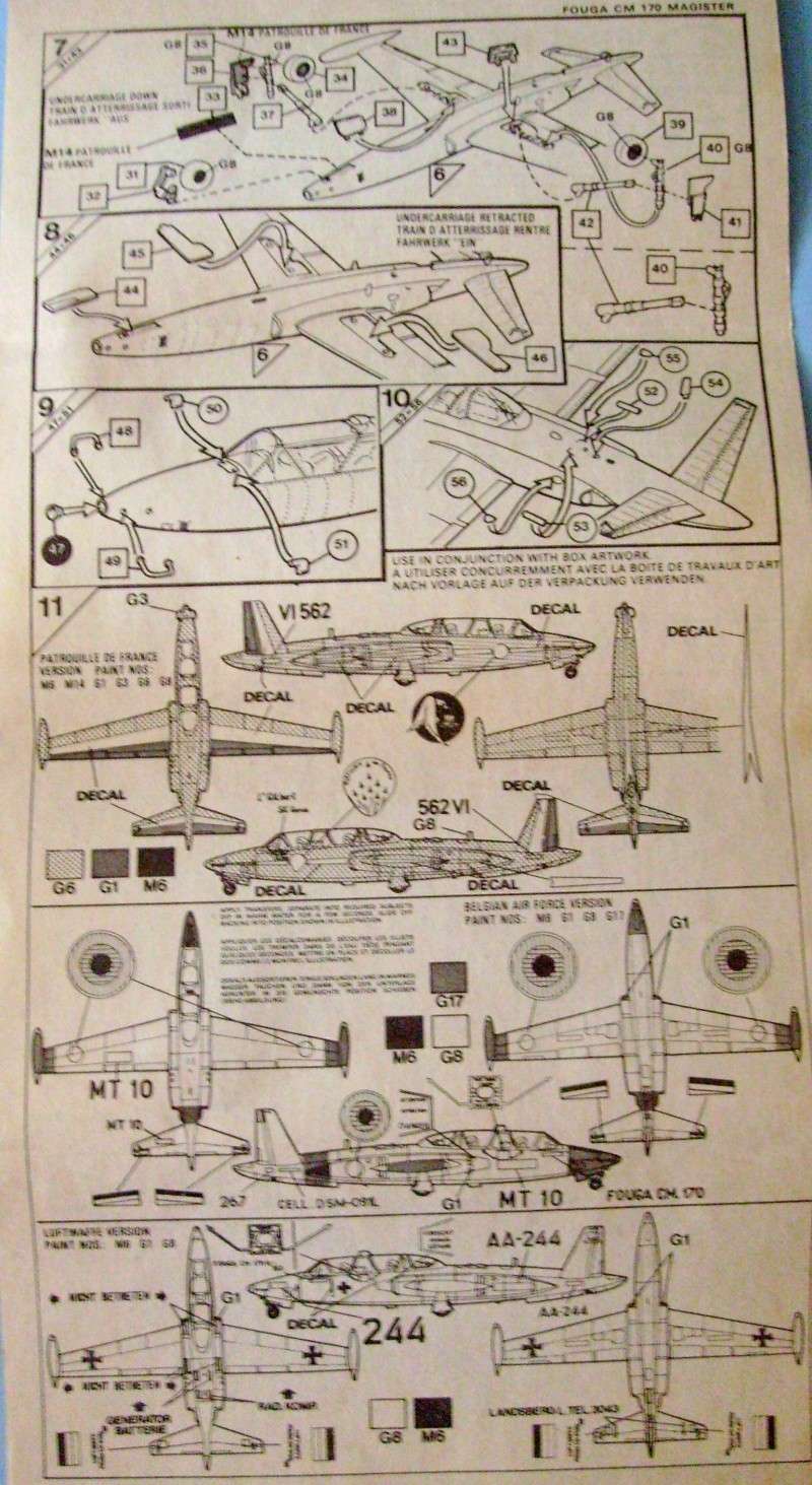 Comparatif FOUGA CM 170 MAGISTER 1/72ème S7305544