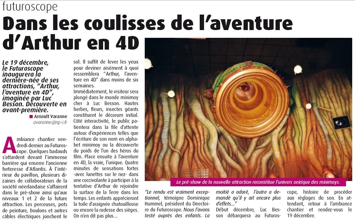 Arthur, l'aventure 4D (Imax 3D Dynamique) · 2010 - Page 22 Articl10