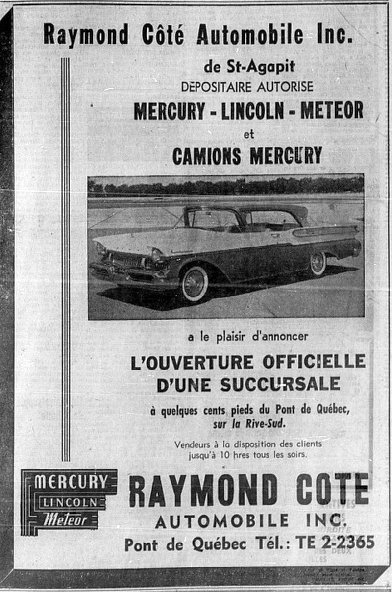 Raymond Coté Auto INC 2000 (Mercury) 1957ra10