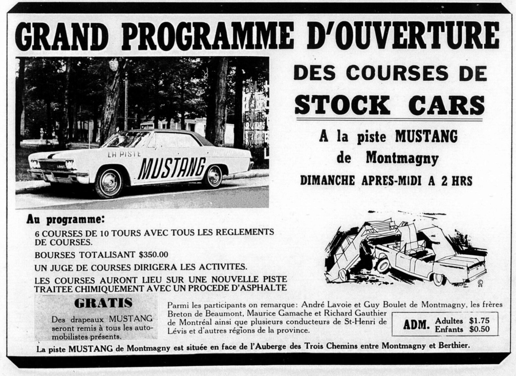 Les pistes de course Mustang au Québec 1967mo10