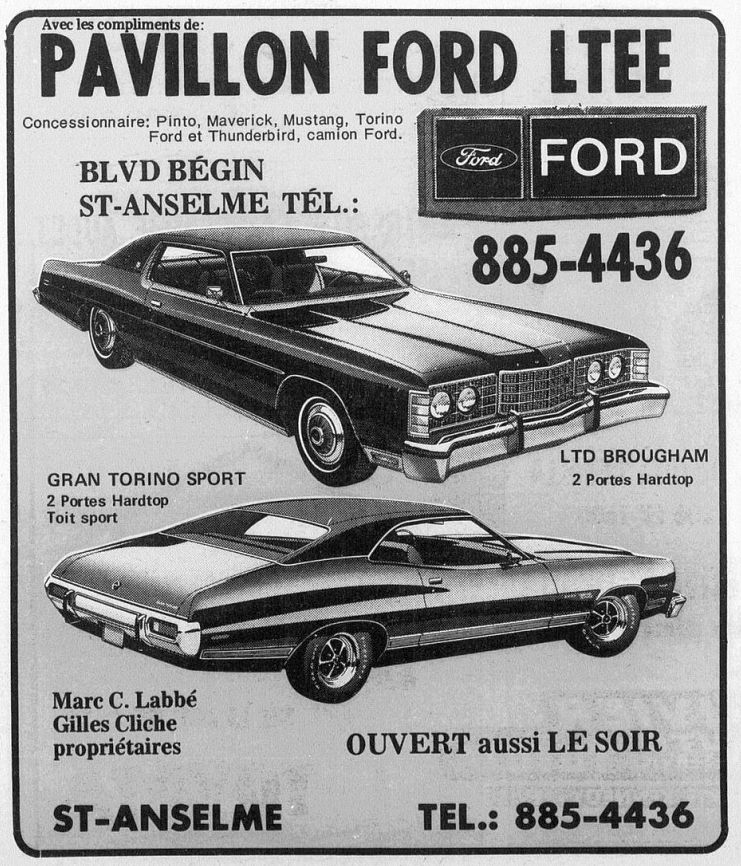 Pavillon Ford Ltée (St-Anselme) 1973pf10