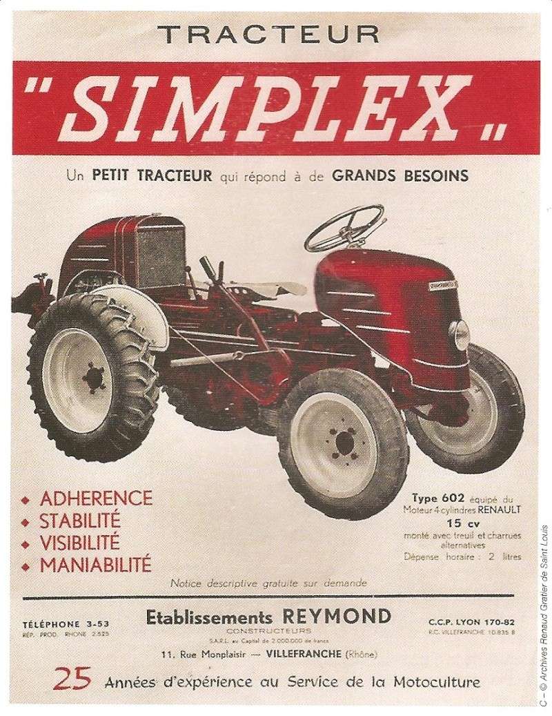 REYMOND - REYMOND SIMPLEX : les tracteurs et autres mototreuils Raymon16