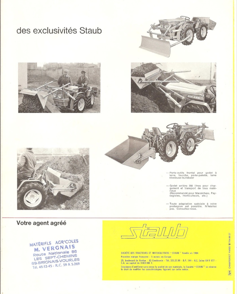 STAUB - STAUB  tracteurs :prospectus d'époque Staub_21