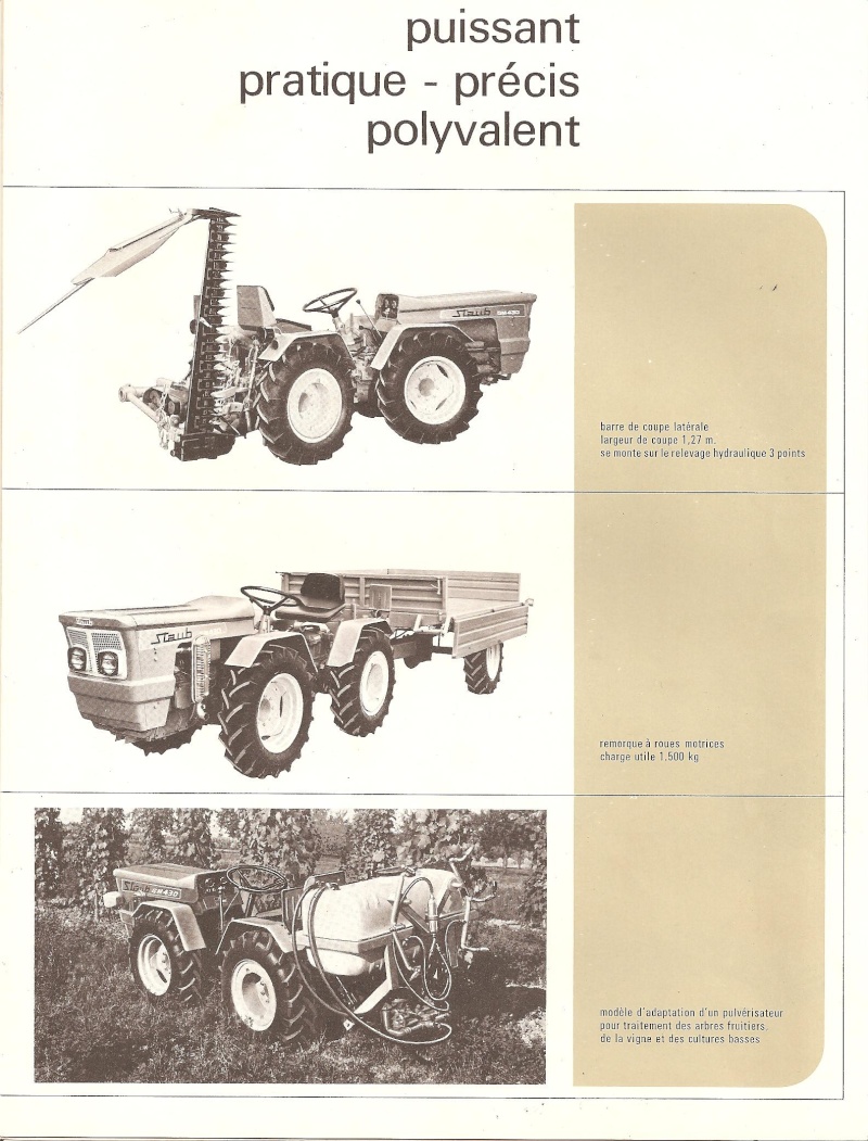 STAUB - STAUB  tracteurs :prospectus d'époque Tracte19