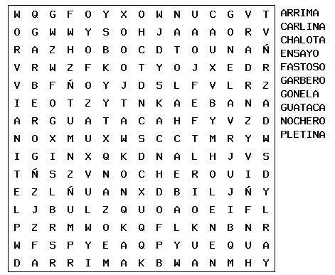 Pasatiempo.- SOPA DE LETRAS - Página 2 Dibujo85