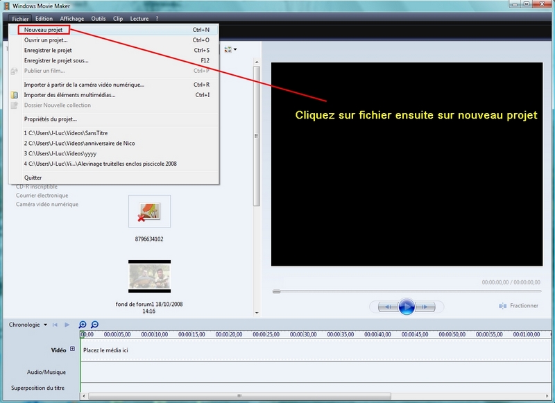 Tutoriel Windows Movie Maker Atape110