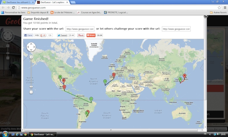 GeoGuessr Jeu utilisant Google Maps Sco10