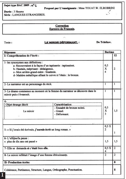 epreuve de bac franais :filiere====> LV 38168410