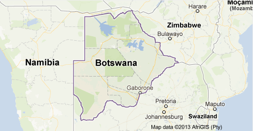 خريطة بوتسوانا Botswa10