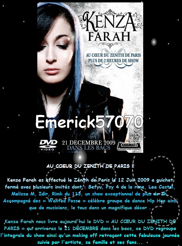 Dvd Kenza Farah Au Zenith De Paris Loooel10