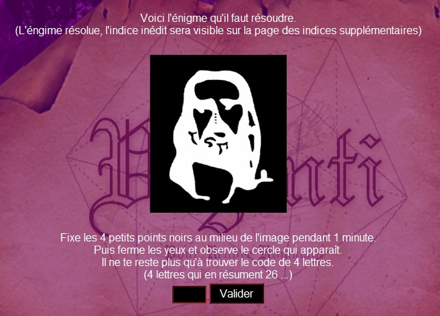 Indice hors série n°1 - La toile de l'agriope Enigme10