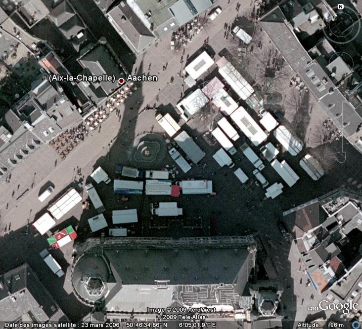 Marchés et Brocantes sur Google Earth Aix-la10