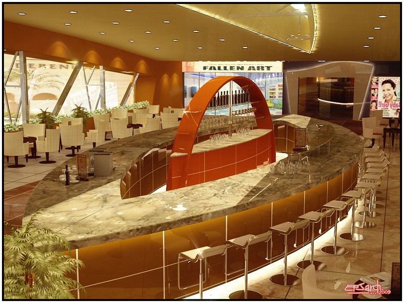 A MODERN SKYWAY CAFE'-INTERIOR V0510