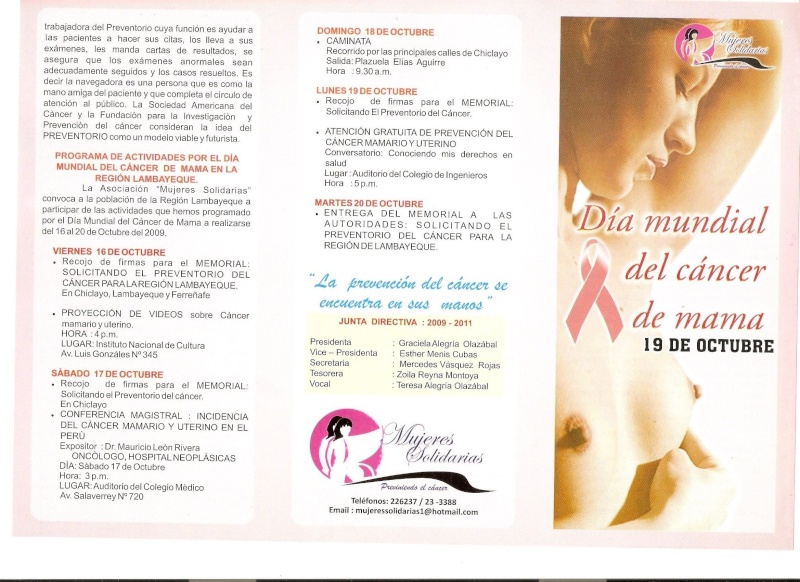 Dia mundial del Cáncer de mama- evento en Lambayeque Cancer10