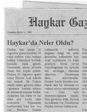 Haykar Gazetesi ''Bomba Gibi Geliyoruz''  ''1. Baskı'' 110