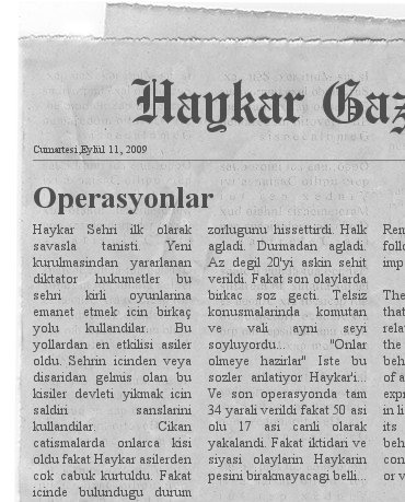 Haykar Gazetesi ''Bomba Gibi Geliyoruz''  ''1. Baskı'' 210