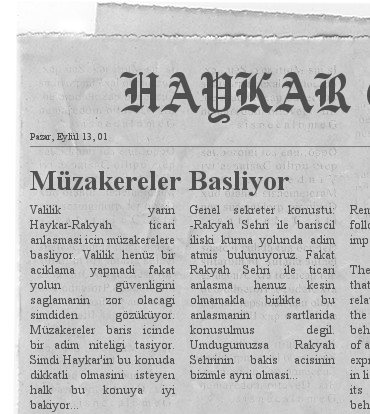Haykar Gazetesi ''Ani Baskı'' 2. Basım 212