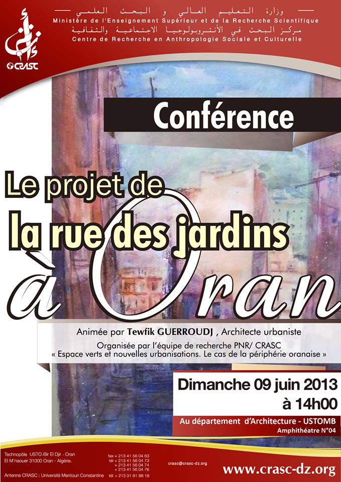 Conférence: Le projet de la rue des Jardins à Oran 18442210