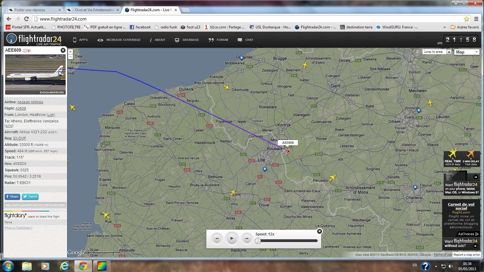 2013: le 26/04Lumière étrange dans le ciel - Dunkerque (France) - Page 2 Avion_12