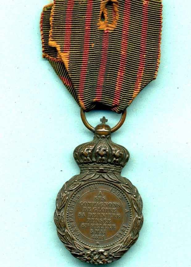 Une médaille de Ste Hélène et son diplôme Verso10