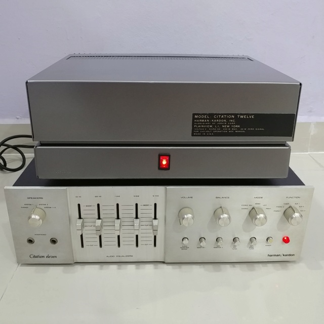 Harman Kardon Citation 11 and Citation 12 Pre Power Amplifier  USA Made 20181046