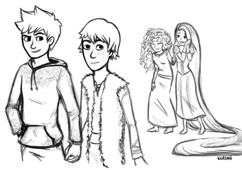 (Fan art) Merida, Rapunzel, Jack et Hiccup - The Big Four - Page 13 Tumblr22