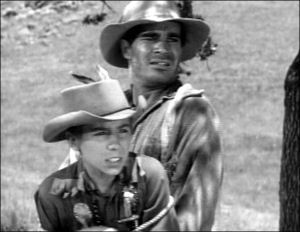 Opposite Johnny Crawford in "The Rifleman" Episode "Pitchman...