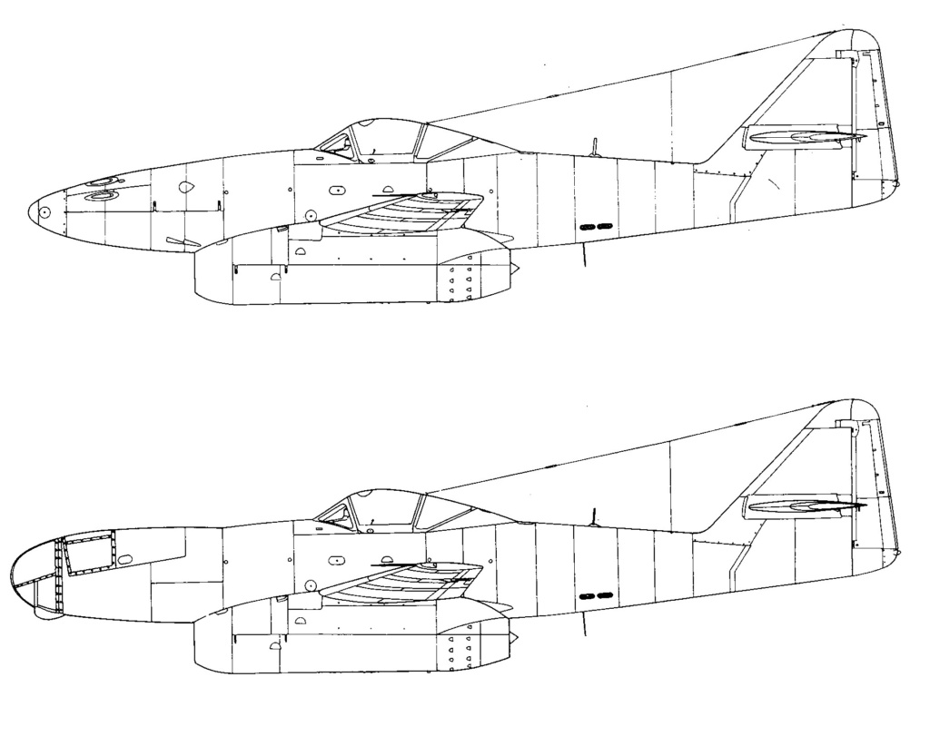ME-262 A2a/U2 1/72, MPM/Revell l'avion au nez... bullé Me-26222