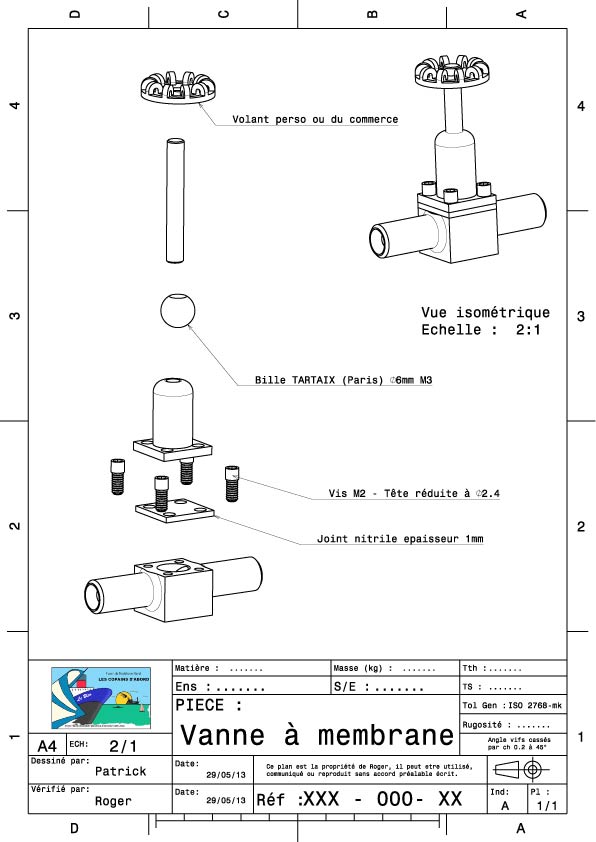 Une mini-vanne à membrane Assemb10