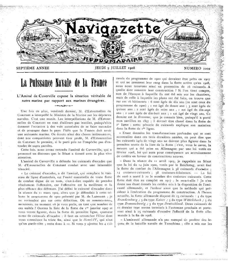 1908 - La puissance navale de la France N5524510