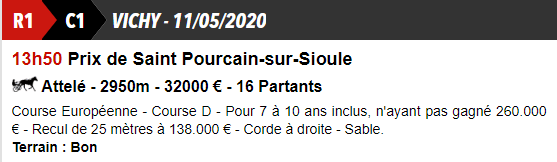 Challenge Planète Turf QUINTE+ du 11 MAI 1581