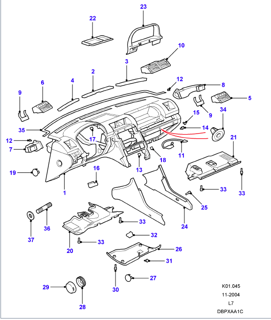 Recherche grilles aération tableau de bord Tablea10