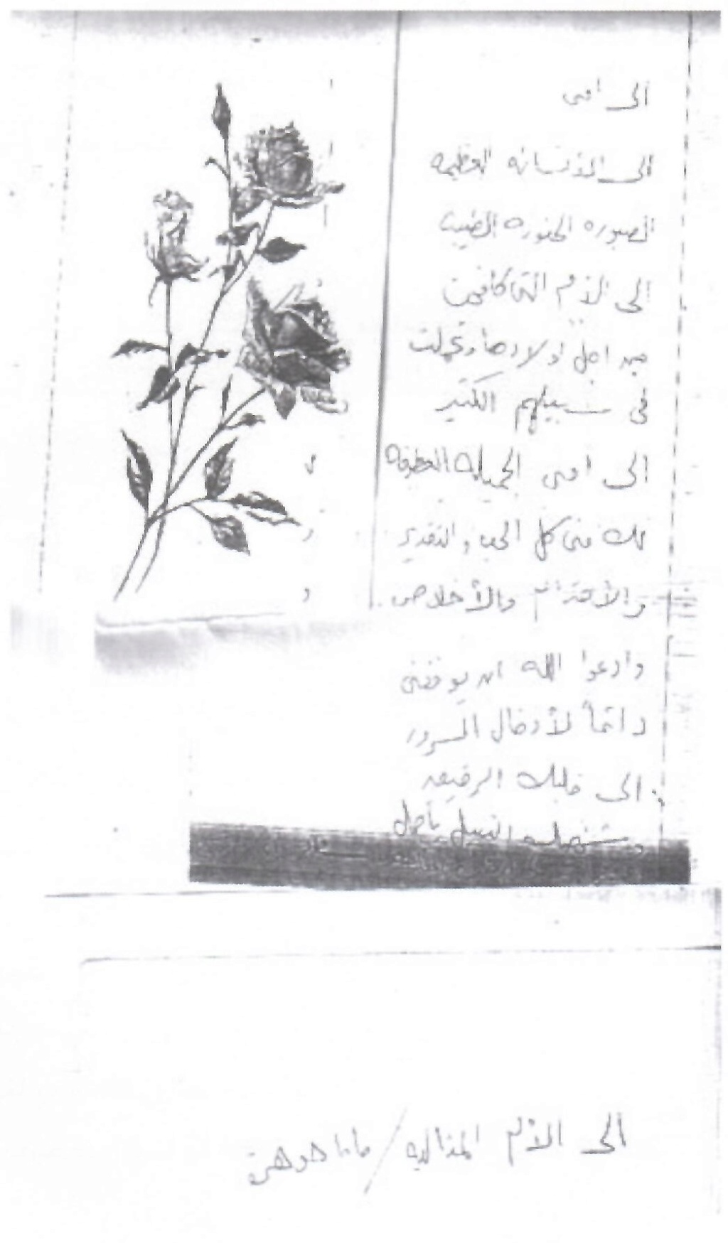 حسني - وثيقة مكتوبة : رسالة تقدير من سعاد حسني إلى أمها 1976 م 2408